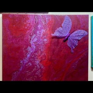 Acrylic pour painting 16x20